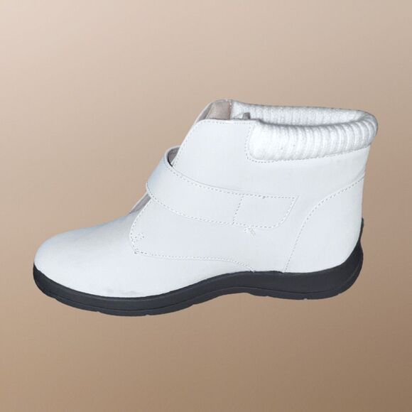 NWOB Haband Sno Country Womens Winter Ankle Boots Beige Off White Size 8 - Picture 5 of 9